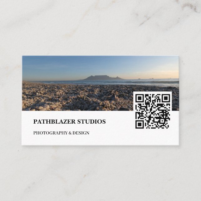 Tarjeta De Visita Blouberg Beach Table Mountain Ocean View (Anverso)