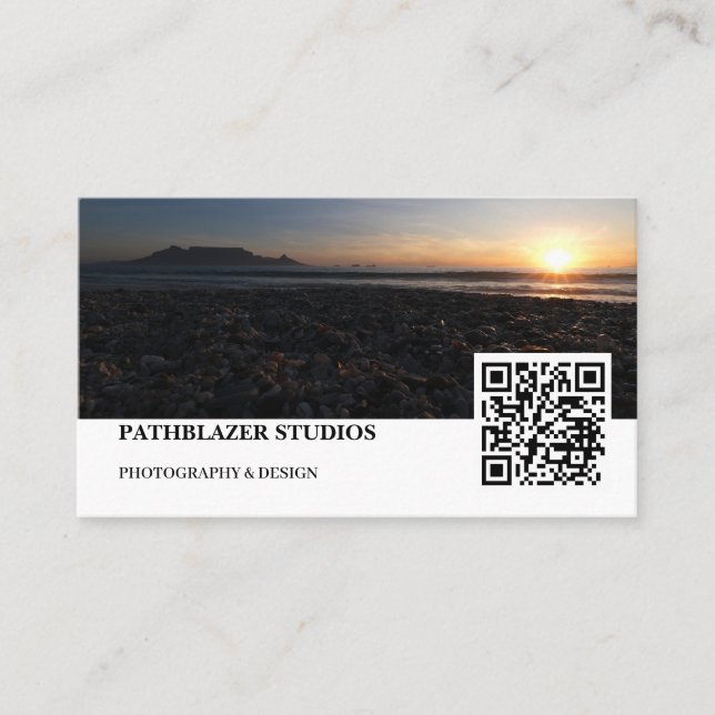 Tarjeta De Visita Blouberg Beach Table Mountain Sunset (Anverso)