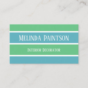 Tarjeta de visita Blue and Green Stripes