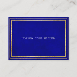 Tarjeta De Visita Blue Aquamarine Cobalt Golden Velvet White Vip