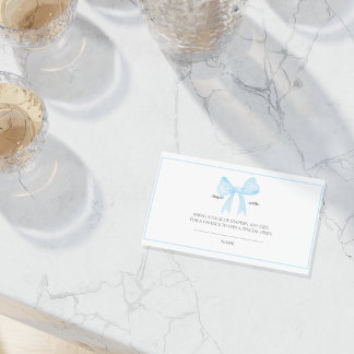 Tarjeta De Visita Blue Baby Shower Diaper Raffle Card – Printable