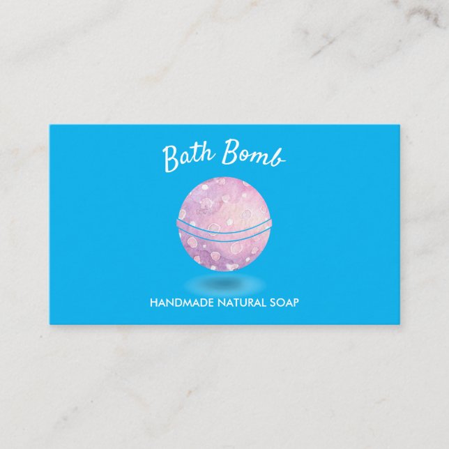 Tarjeta De Visita Blue Bath Bomb Spa Natural Soli (Anverso)
