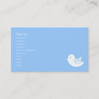 Tarjeta De Visita Blue BIrd en vuelo