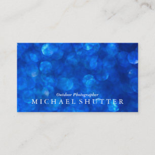 Tarjeta De Visita Blue Bokeh