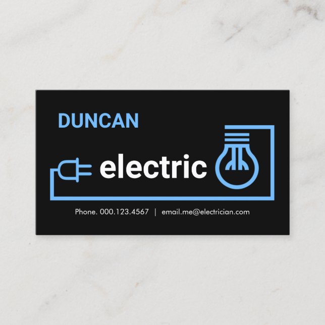Tarjeta De Visita Blue Bulb Plug Wiring Circuit (Anverso)