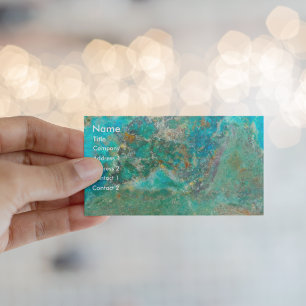 Tarjeta de visita Blue Chrysocolla Mineral Stone