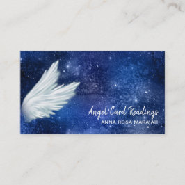 Tarjeta De Visita *~* Blue Cosmos Stars Galaxy Angel Wing Universe