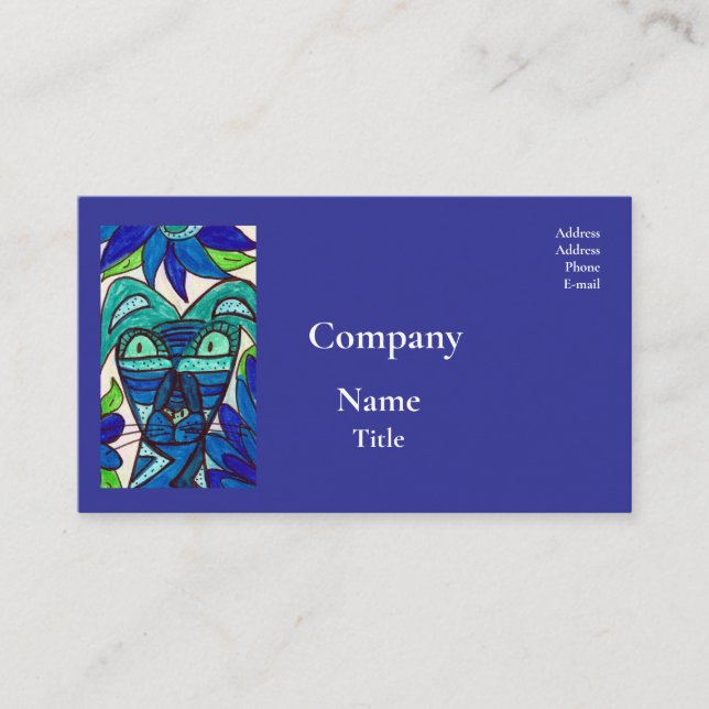 Tarjeta De Visita Blue Dog Business Card (Anverso)