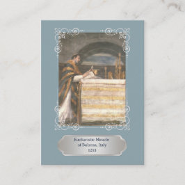 Tarjeta De Visita Blue Eucharistic Miracle Communion Prayer Card