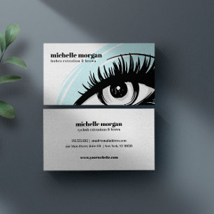 Tarjeta De Visita Blue Eye shadow Makeup Eyelash Brows profesional