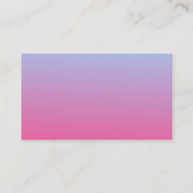 Tarjeta De Visita Blue Fades to Pink Business Card (Anverso)