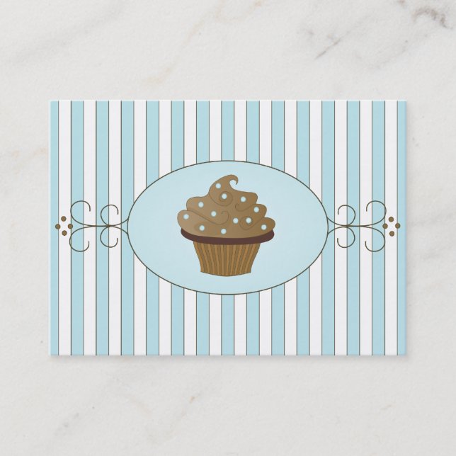 Tarjeta De Visita Blue Fancy Cake (Anverso)