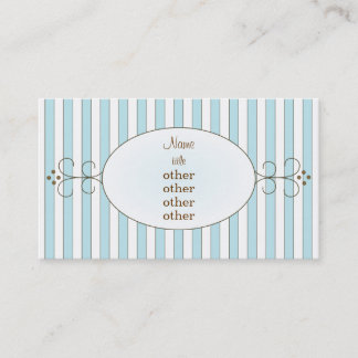 Tarjeta De Visita Blue Fancy Cake