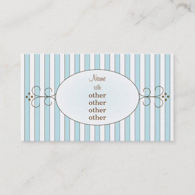 Tarjeta De Visita Blue Fancy Cake (Anverso)