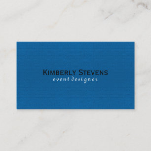 Tarjeta De Visita Blue Faux Leather Vintage Look