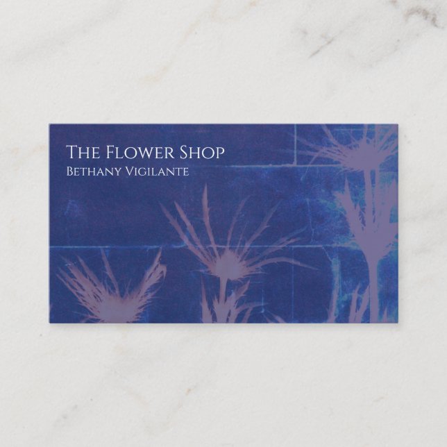 Tarjeta de visita Blue Flower (Anverso)