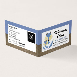 Tarjeta De Visita Blue Fox, Veterinaria, Veterinaria Detallada