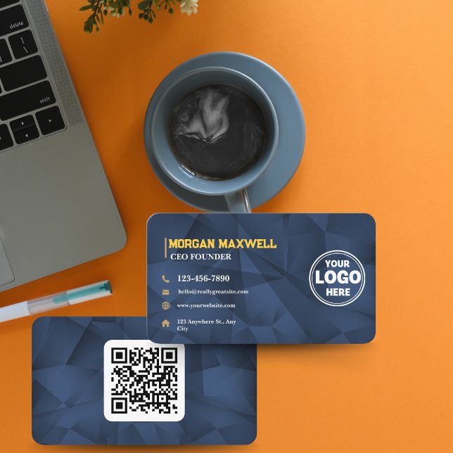 Tarjeta De Visita Blue Gold Diamonds CEO & Founder de lujo (Blue Gold Diamonds Luxury CEO & Founder Business Card)