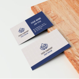Tarjeta De Visita Blue Grey Minimalist Modern Company Logo