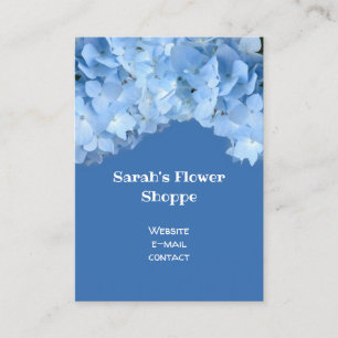 Tarjeta De Visita Blue Hydrangea Feminine Business Cards