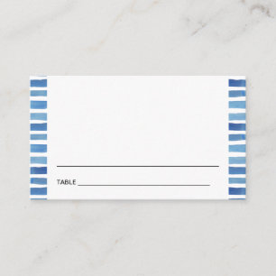TARJETA DE VISITA BLUE INDIGO CHEVRON BAR BAT MITZVAH PLACE CARTAS