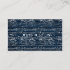 Tarjeta De Visita Blue Jeans Wood Minimalismo Stylist Vip
