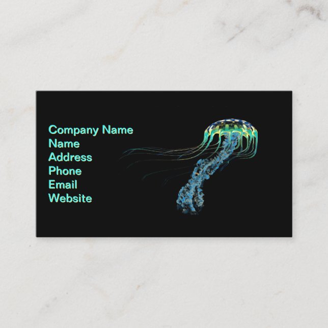 Tarjeta De Visita Blue Jellyfish (Anverso)