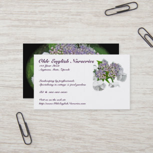 Tarjeta de visita Blue Lace Hydrangea