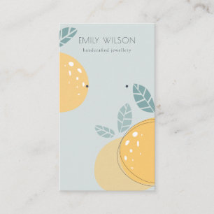 Tarjeta De Visita Blue Lemon Abstract Fruit Bold Earl Display