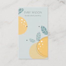 Tarjeta De Visita Blue Lemon Fruit Abstract Bold Earl Display