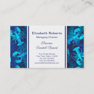 Tarjeta De Visita Blue Lobster Seafood Restaurant o Coastre Resort