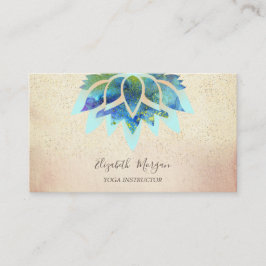 Tarjeta De Visita Blue Lotus profesional,Confetti Yoga