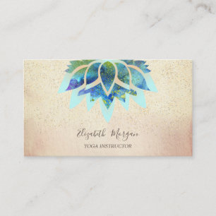 Tarjeta De Visita Blue Lotus profesional,Confetti Yoga