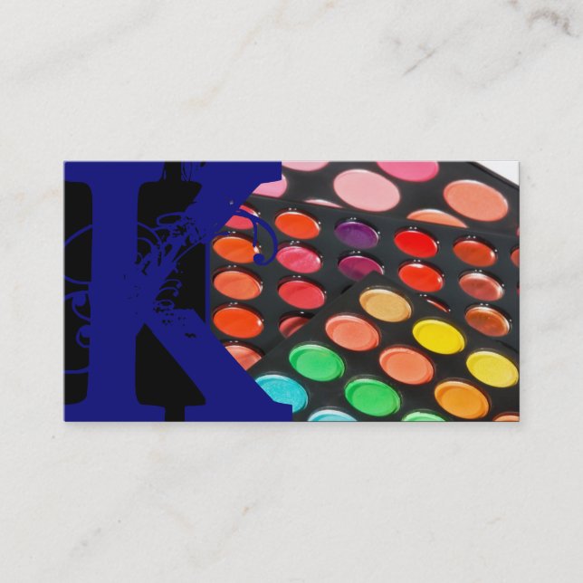 Tarjeta de visita Blue Make Up Artiette Palette (Anverso)
