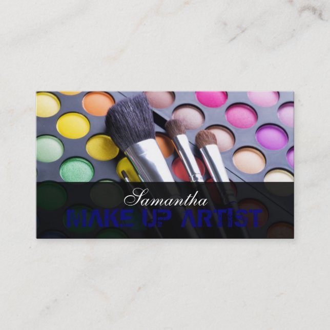 Tarjeta de visita Blue Make Up Artiette Palette (Anverso)