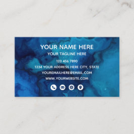 Tarjeta De Visita Blue Marble Modern Business Card