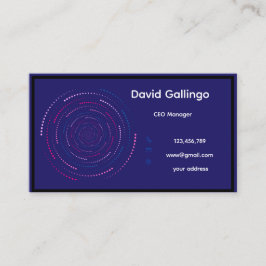 Tarjeta De Visita blue modern absStandard, 3.5" x 2.0" Business Card