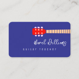 Tarjeta De Visita Blue Music Business Card for Guitar Teachers