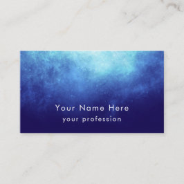Tarjeta De Visita Blue Nebula Custom Text Cool Modern Professional