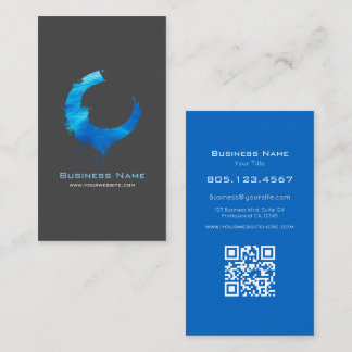 Tarjeta De Visita Blue Ocean Swirl • Custom Editable Modern Card