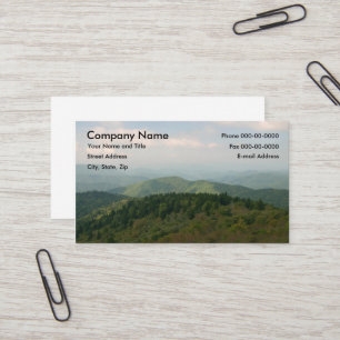 Tarjeta de visita Blue Ridge Mountains