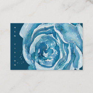 Tarjeta de visita Blue Rosa Sparkle Uk & Euro