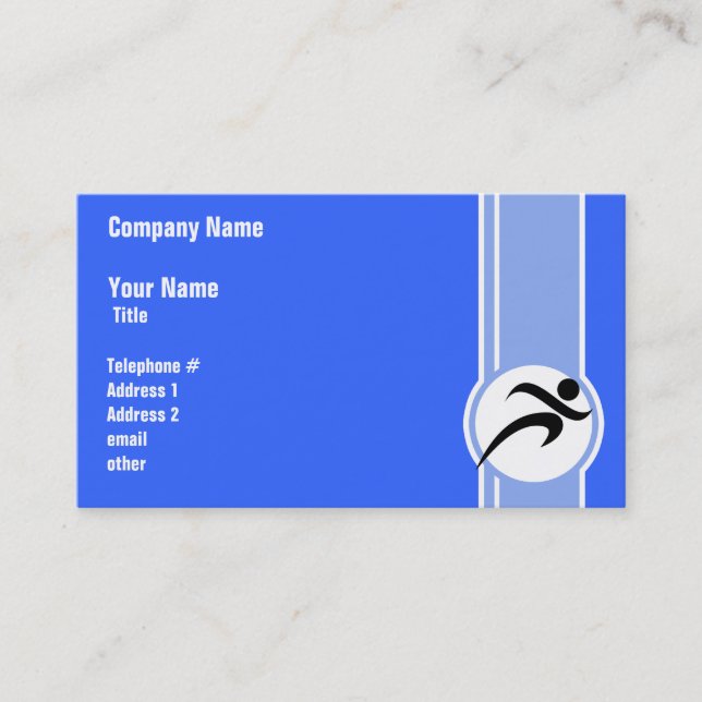 Tarjeta De Visita Blue Running (Anverso)