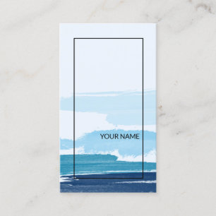 Tarjeta De Visita Blue Schwarze Linien