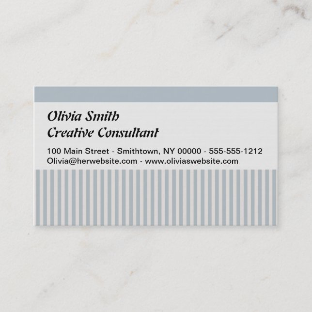 Tarjeta De Visita Blue Seahorse Blue Classic Nautical Elegant (Anverso)