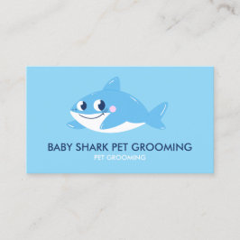 Tarjeta De Visita Blue Shark Fish | Baby Sitter Care
