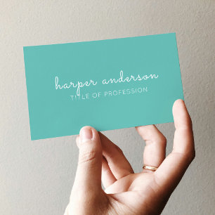 Tarjeta De Visita Blue Simple Modern Professional
