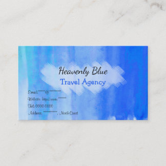 Tarjeta De Visita Blue sky / ocean watercolor summer name card