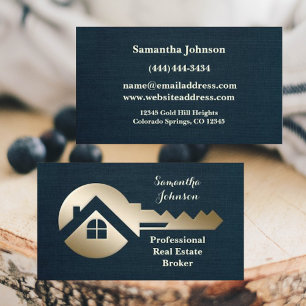 Tarjeta de visita Blue Spruce Gold Key Real Estate