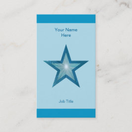 Tarjeta de visita Blue Star con franja azul vertic